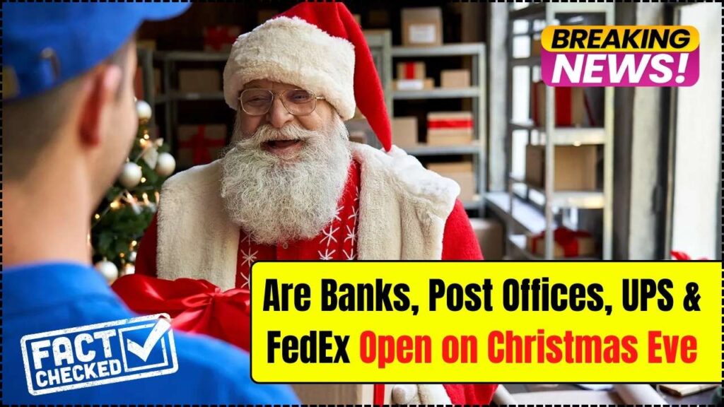 Are Banks, Post Offices, UPS, and FedEx Open on Christmas Eve 2024? Check Important Details 1 Are Banks, Post Offices, UPS, and FedEx Open on Christmas Eve 2024