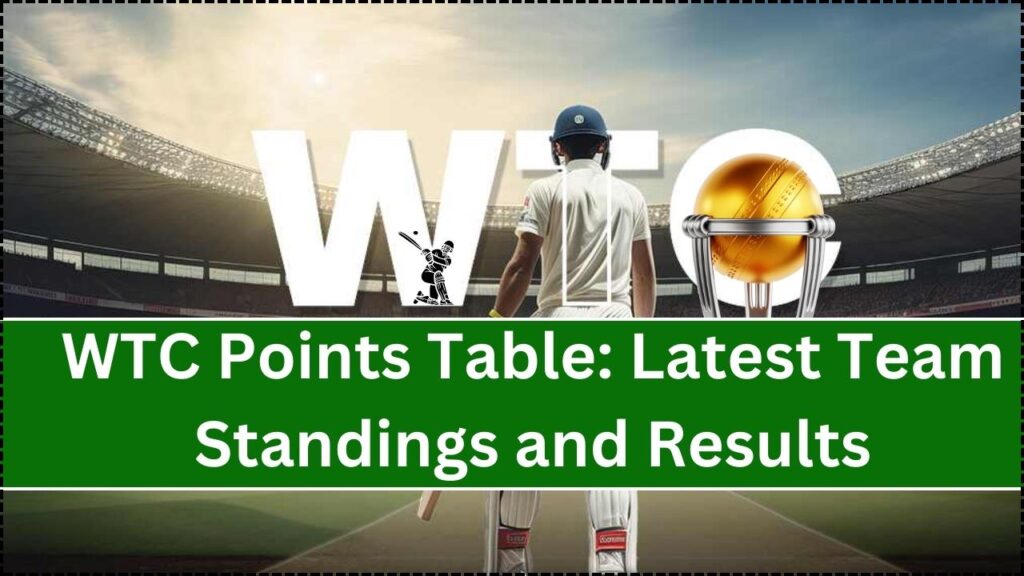 WTC Points Table: Latest Team Standings and Results! 1 WTC Points Table Latest Team Standings and Results