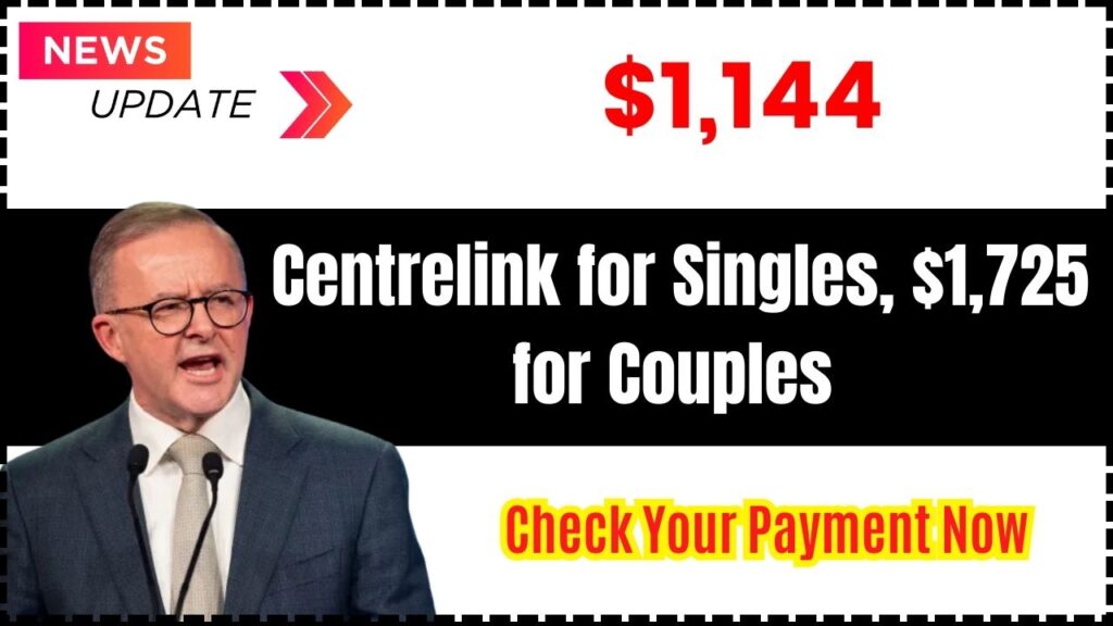 Centrelink $1,144 for Singles, $1,725 for Couples – Check Your Payment Now 1 Centrelink $1,144 for Singles, $1,725 for Couples