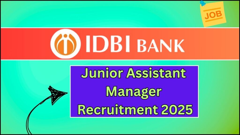 IDBI Bank Junior Assistant Manager Recruitment 2025 Begins – Check Eligibility and Apply Now! 1 IDBI Bank Junior Assistant Manager Recruitment 2025