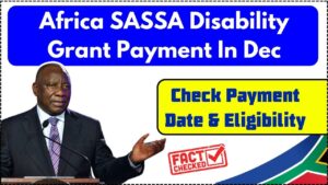 Africa SASSA Disability Grant Payment In December