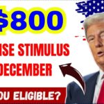 Surprise $800 Stimulus in December