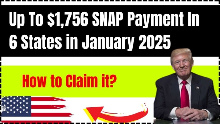 Up To $1,756 SNAP Payment In 6 States in January 2025