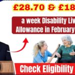 £28.70 and £184.30 a week Disability Living Allowance