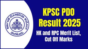 KPSC PDO Result 2025
