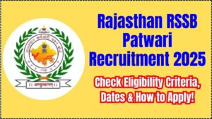 Rajasthan RSSB Patwari Recruitment 2025