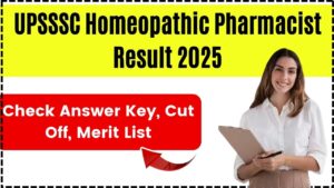 UPSSSC Homeopathic Pharmacist Result 2025