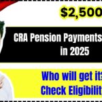 $2,500 CRA Pension Payments Coming in 2025