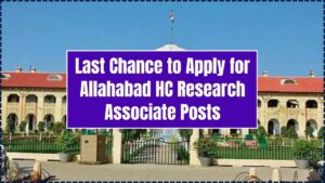 Allahabad HC Research Associate Posts